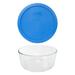Pyrex (2) 7203 7-Cup Glass Bowls & (2) 7402-PC 6/7 Glass/Plastic in Blue | 9.75 H x 9.25 W x 12.25 D in | Wayfair 7203_7402-PC-MB_2