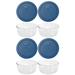 Pyrex 4 Cup Food Storage Container Glass/Plastic in Blue | 10.75 H x 12.25 W x 15.25 D in | Wayfair 7203_7402-PC-BS_4