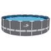 Sunneday Bluebay 18' Foot by 52" Inch Round Pool in Gray/White | 52 H x 216 W x 216 D in | Wayfair 360018W