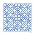 Bungalow Rose Artisan Tile XXX by Nancy Green - Wrapped Canvas Print Canvas in Blue | 30 H x 30 W x 1.25 D in | Wayfair