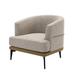 Barrel Chair - Corrigan Studio® Leamond Upholstered Barrel Chair Linen in Black | 28.3 H x 28.9 W x 27.6 D in | Wayfair