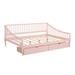 Red Barrel Studio® Jestina Full/Double Bed Wood in Pink | 32.3 H x 57.2 W x 75.2 D in | Wayfair 7C4F3FEB022747B989A3A137E197A430