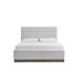 Birch Lane™ Lavely Queen Panel Bed Fully Headboard Upholstered/Polyester in White | 58 H x 81.13 W x 3.75 D in | Wayfair