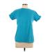 Champion Active T-Shirt: Teal Solid Activewear - Women's Size Large