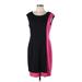 Connected Apparel Casual Dress - Sheath: Black Color Block Dresses - Women's Size 12
