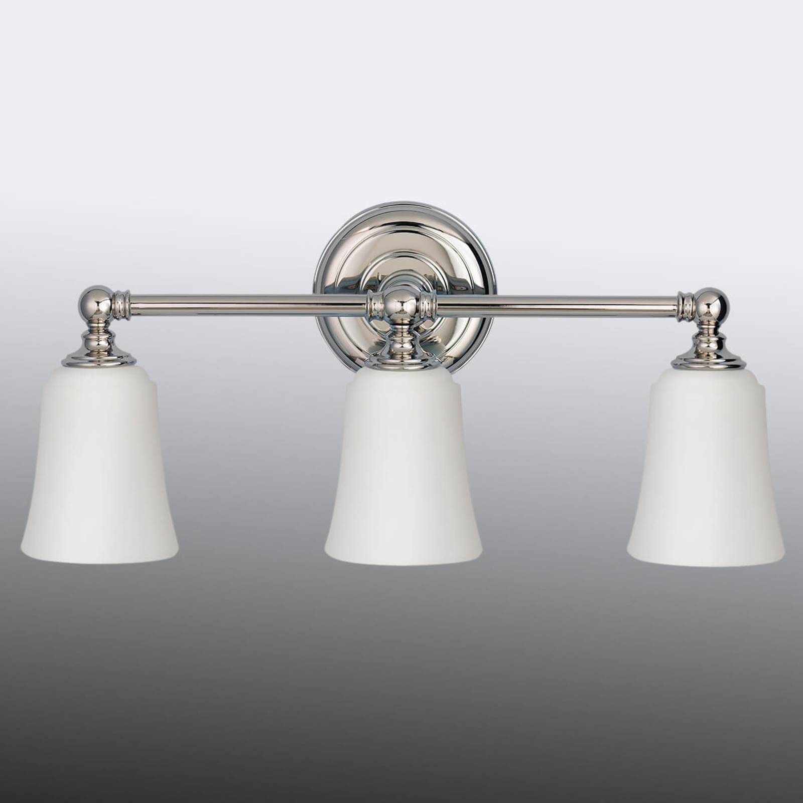 FEISS Wandlampe Huguenot Lake, dimmbar, chrom / silber, für Badezimmer, Glas, Modern, Wandleuchte, Wandlampe Bad