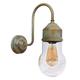 Moretti Luce Wandlampe 1950N messing antik, Glas gewölbt, klar