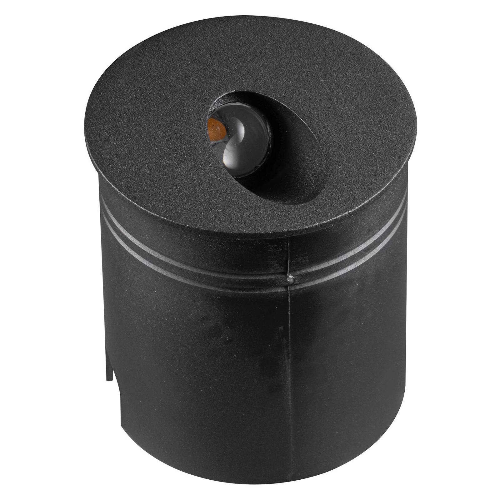 Mantra Iluminación LED-Einbauleuchte Aspen IP65, rund, schwarz, schwarz, Aluminium, Modern, Wandleuchte außen