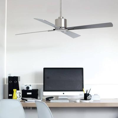 Beacon Lighting Deckenventilator Airfusion Climate DC, chrom, leise DC, alu / grau / zink, für Wohn- / Esszimmer, Metall, Modern