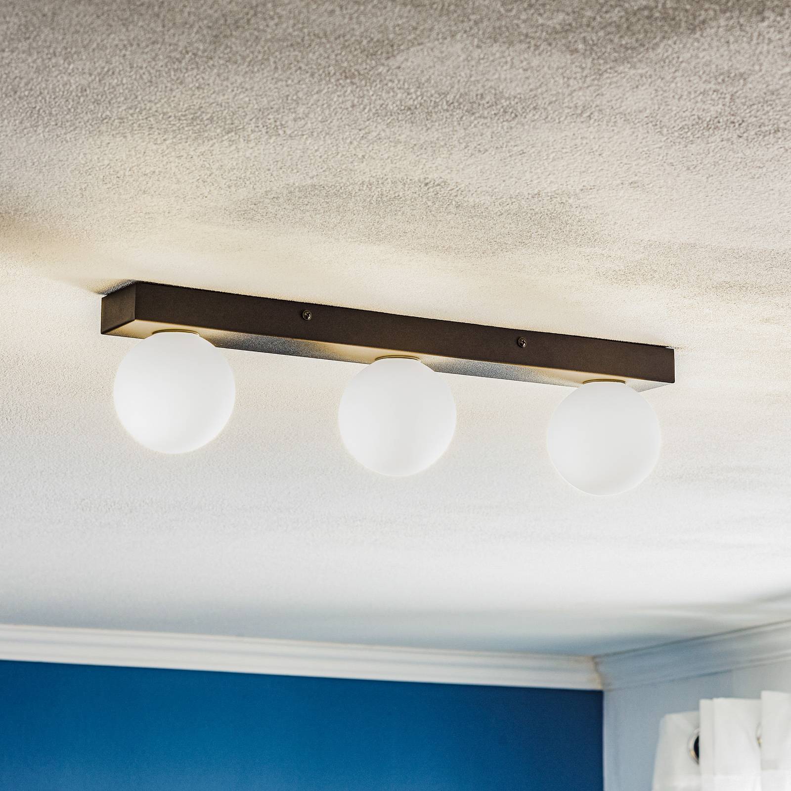 Markslöjd Deckenlampe Mini, dimmbar, schwarz, für Badezimmer, Glas, Modern, Deckenlampe