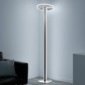 Q-Smart-Home Paul Neuhaus Q-Vito LED-Stehlampe, gerade mit Ring Q-Vito, dimmbar, alu / grau / zink, für Wohn- / Esszimmer, Aluminium, Modern, Smarte Stehlampe