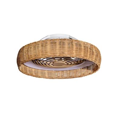 Mantra Iluminación LED-Deckenventilator Kilimanjaro, CCT, Rattan dimmbar, Holz hell, für Wohn- / Esszimmer, Holz Image