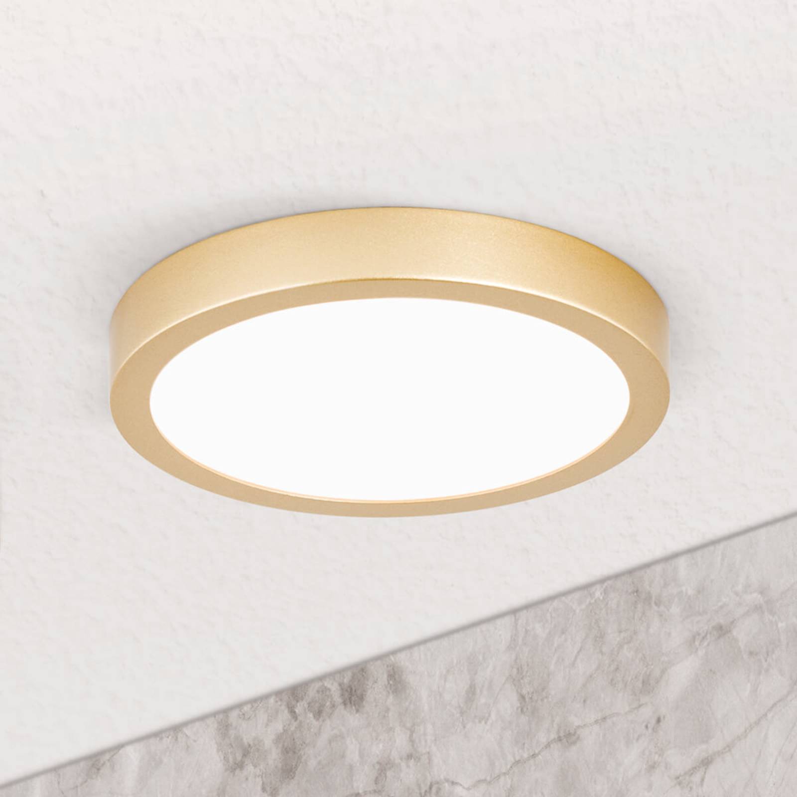 ORION LED Deckenlampe Vika, messing / gold, für Wohn- / Esszimmer, Aluminium, Modern, LED Deckenleuchte