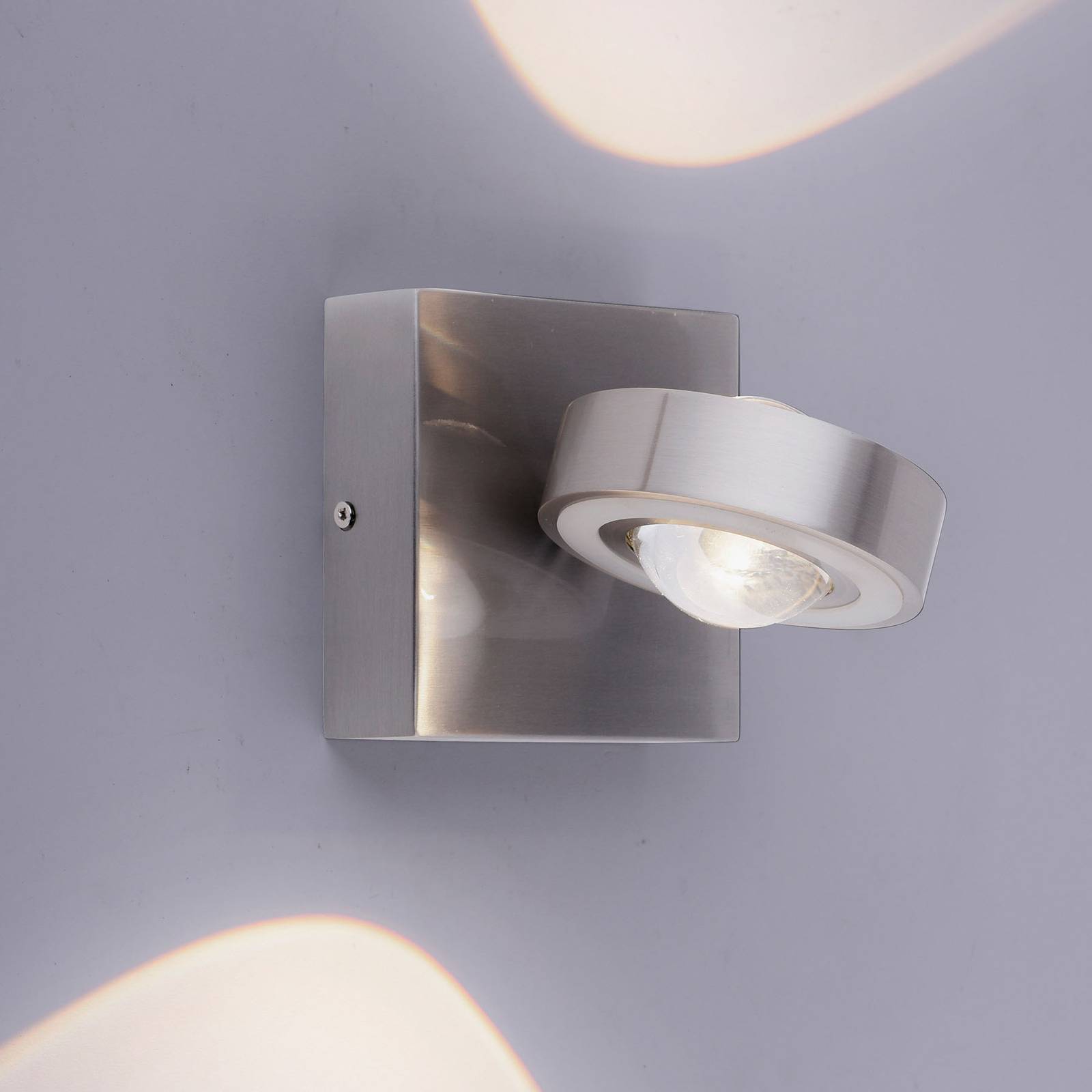 Q-Smart-Home Paul Neuhaus Q-MIA LED-Wandleuchte, stahl Q-Mia, dimmbar, alu / grau / zink, für Wohn- / Esszimmer, Metall, Modern