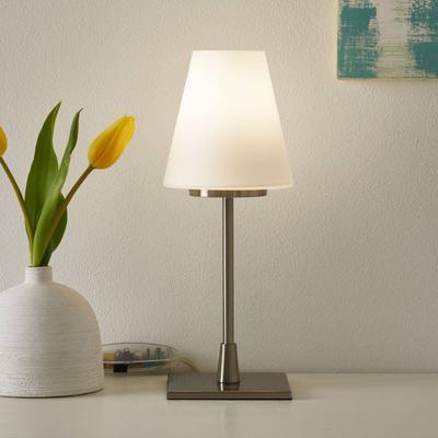 Fabas Luce Nachttischlampe Lucy big, alu / grau / zink, für Schlafzimmer, Metall, Modern, Tischlampe Image