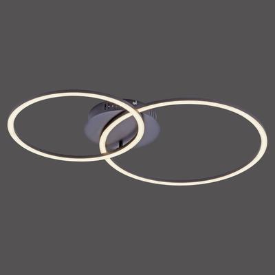 JUST LIGHT. GmbH LED Deckenlampe Ivanka, dimmbar, schwarz, für Schlafzimmer, Metall, Modern, LED Deckenleuchte Image