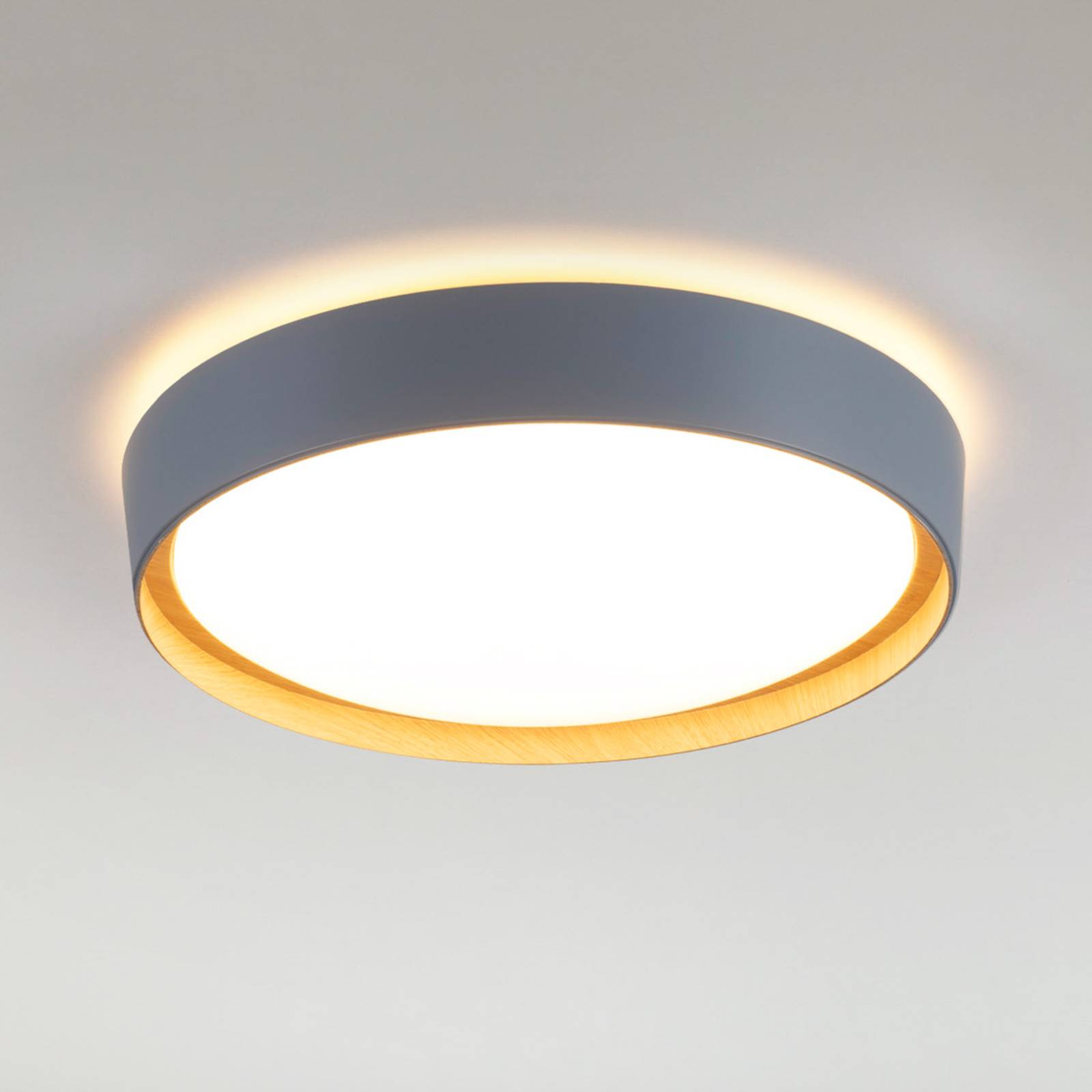 JUST LIGHT. GmbH LED Deckenlampe Emilia, dimmbar, alu / grau / zink, für Wohn- / Esszimmer, Metall, Modern, LED Deckenleuchte