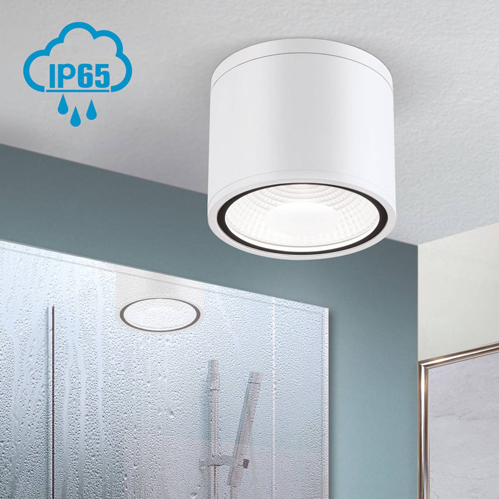 ORION LED Außendeckenleuchte Sputnik, weiß / opal, für Badezimmer, Aluminium, Modern, LED Deckenleuchten