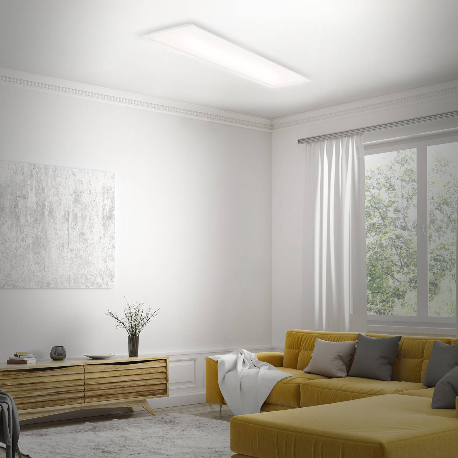 Briloner LED Panel Piatto, dimmbar, weiß / opal, für Wohn- / Esszimmer, Kunststoff, Modern, LED Deckenleuchte