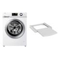 Haier HW100-BP14636N Waschmaschine / 10 kg/A - beste Effizienz & Xavax Zwischenbaurahmen mit Ausziehplatte aus Kunststoff