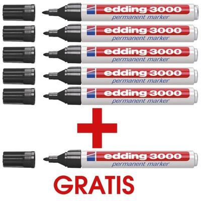 Edding 6x Permanent-Marker »3000« schwarz Image