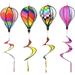 4 Pcs Colorful Wind Stripe Ornament Decor Hanging Spinners Socks Outdoor Heavy Duty Party Decoration Hot Air Balloon