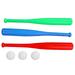 1 Set Plastic Baseball Set Best Sports Baseball Set Toy Kit Educational Toys for Toddlers (Random Color 3pcs Bats+3pcs Baseballs )