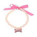 Pet Collar Necklaces Party Pet Neck Ornament Necklace Pearl Kitten Collars Dog Chain Necklace Party Cat Dog Necklace