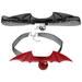 2 Pcs Decor Cat Collars Halloween Separate with Bell Christmas Bat Wings 2pcs (1# + 3# ) Decorate Cloth