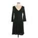 Max Studio Casual Dress - Sweater Dress: Green Dresses - Women's Size Large