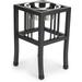 Baron Single Bowl Elevated Diner - 18 Tall - Raised Dog Feeder - Color: Black - Great For Large/XL Breeds - Best Pet Food And Water Bowls - Non-Skid Legs - Metal/Steel - Stainless Steel Bowls