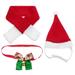 3 Pcs Santa Hats Puppy Accessories Dog Holiday Cat Suit Pet Christmas Scarf Bow Tie Decorate