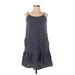Universal Thread Casual Dress - DropWaist Scoop Neck Sleeveless: Gray Dresses - Women's Size X-Small