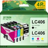 LC406XL Ink Cartridge for Brother LC406 LC406XL Ink Cartridge for Brother Printer for MFC-J4335DW MFC-J6955DW MFC-J5855DW Printer(4-Pack)