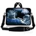 Laptop Skin Shop 15-15.6 inch Neoprene Laptop Sleeve Bag Carrying Case with Handle and Adjustable Shoulder Strap - Mountain Lions