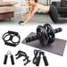 6-in-1 Ab Roller Wheel DFITO Home Gym Equipment Exercise Roller Wheel Kit with Push-Up Bar Knee Mat Jump Rope and Hand Gripper Core Strength & Abdominal Exercise Ab Roller Kit Black