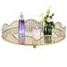 Mirrored Tray Metal Decorative Gold Perfume Tray Mirror Vanity Tray Dresser Tray