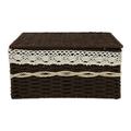 Basket Storage Woven Baskets Wicker Rattan Seagrass Bins Makeup Hyacinth Cube Box Shelf Organizer Fruit Bin Container