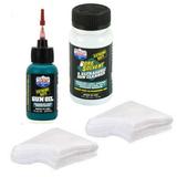 Lucas Gun Bore Cleaner & Extreme Duty Gun Oil & Cleaning Patches Kit for 9mm - 45 Caliber Made in the USA