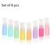 MANNYA 8Pcs 10ml Macaron Candy Color Refillable Empty Bottles Cosmetic Sample Pump Vial Container Cream Lotion Storage Pot