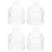 4Pcs Diffuser Bottles Transparent Glass Dispenser Jars Empty Fragrance Storage Container(100ml)