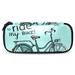 Vintage I Love Ride My Bike Pattern Stylish Leather Toiletry Bag - Durable Travel Organizer for Men and Women - Ideal for Cosmetics Toiletries and More!