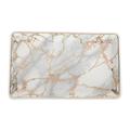 Marble Pattern Storage Tray Mouthwash Cup Storage Plate Rectangular Vanity Organizer