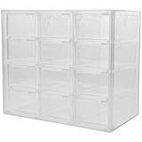 Jewelry Organizer Drawer Transparent Cosmetic Box Locker Office Storage Cabinet Desk Boxes