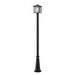 1 Light Outdoor Post Mount Lantern in Seaside Style 11 inches Wide By 110 inches High-Black Finish Bailey Street Home 372-Bel-2272568