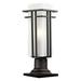 1 Light Outdoor Pier Mount Lantern in Urban Style 6.63 inches Wide By 19.25 inches High Bailey Street Home 372-Bel-1288669