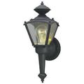 Westinghouse Lighting 6698300 One-Light Exterior Wall Lantern Matte Black Finish on Steel with Clear Glass Panels