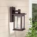Dusk to Dawn 1 Light Outdoor Wall Lantern 12 Inch Oil Rubbed Bronze Bronze Oil Rubbed