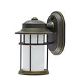 Aspen Creative 60001-2 One-Light Small Outdoor Wall Light Fixture with Dusk to Dawn Sensor Transitional Design in Aged Bronze Patina 10 1/2 High
