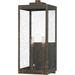 2-Light Extra Large Outdoor Wall Lantern in Earth Black with Clear Beveled Glass Panels 9 inches W X 22.75 inches H-Industrial Bronze Finish Bailey